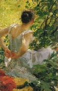 Anders Zorn Woman getting dressed painting